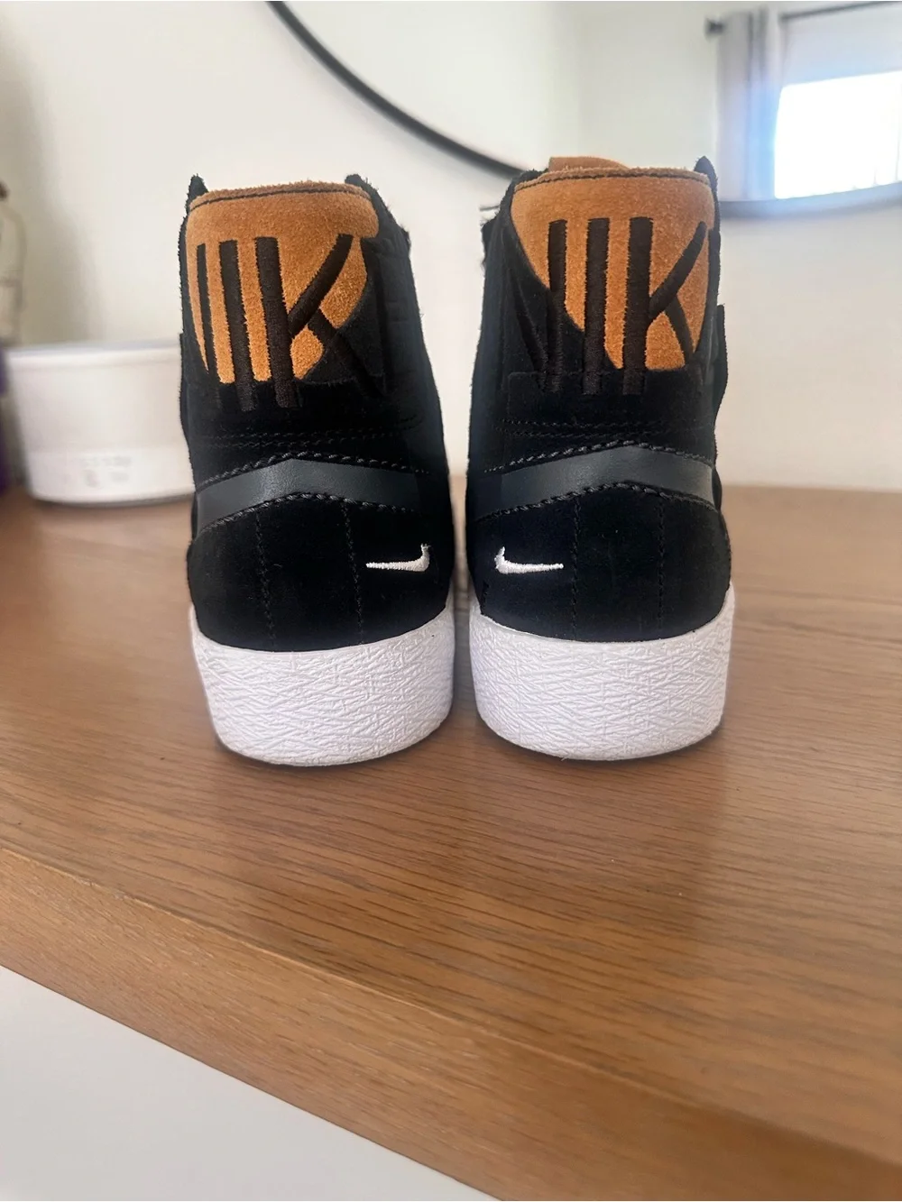 Nike Black High-Top Sneakers with White Soles